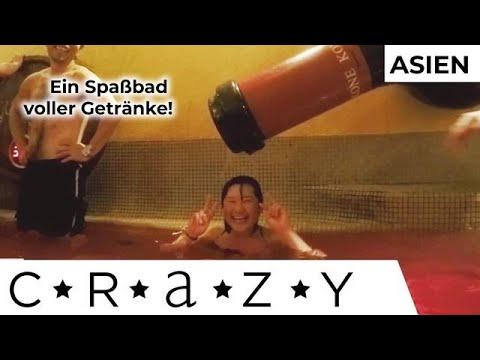 🍷 Wer im Wein badet, ist wohl in diesem japanischen Spaßbad gelandet! | CRAZY...Asien | Kabel Eins