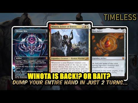 Glass Cannon Winota Deck With Both Chrome Moxes and Mox Ambers! | Timeless BO3 Ranked | MTG Arena