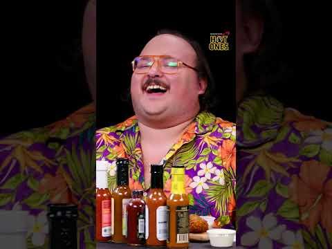 46 seconds of Stavros Halkias laughing on Hot Ones 💀💀💀