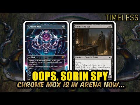 OOPS, Chrome Mox is Here In Timeless - Sorin Spy Combo | Timeless BO3 Ranked | MTG Arena