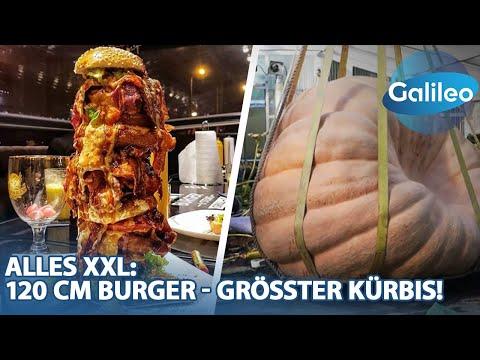 XXL-Ranking: Gigantischer 1.20m-Burger & der größte Kürbis der Welt!🤯