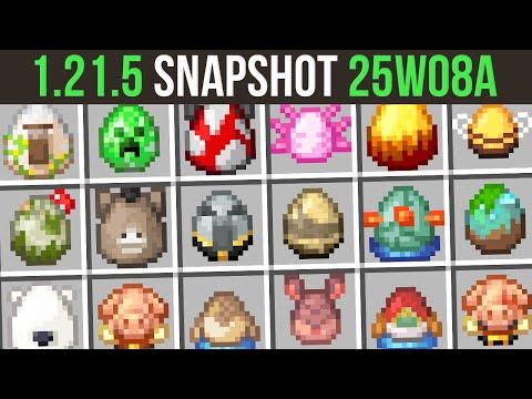 Snapshot 25W08A | New Spawn Eggs & Wolf Personalities | Minecraft 1.21.5