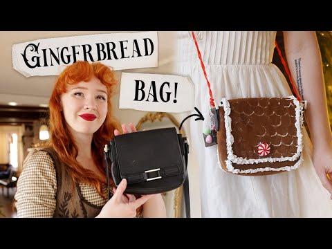 Making a Gingerbread Bag! (out of a thrifted purse *forbidden snack*)