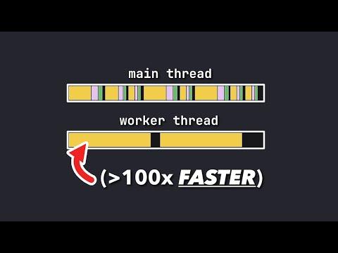 WEB WORKERS made my code over 100x faster (almost ZERO blocking time)